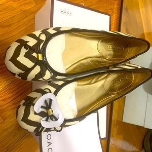 Coach Lonna Zebra PT Cots Flats